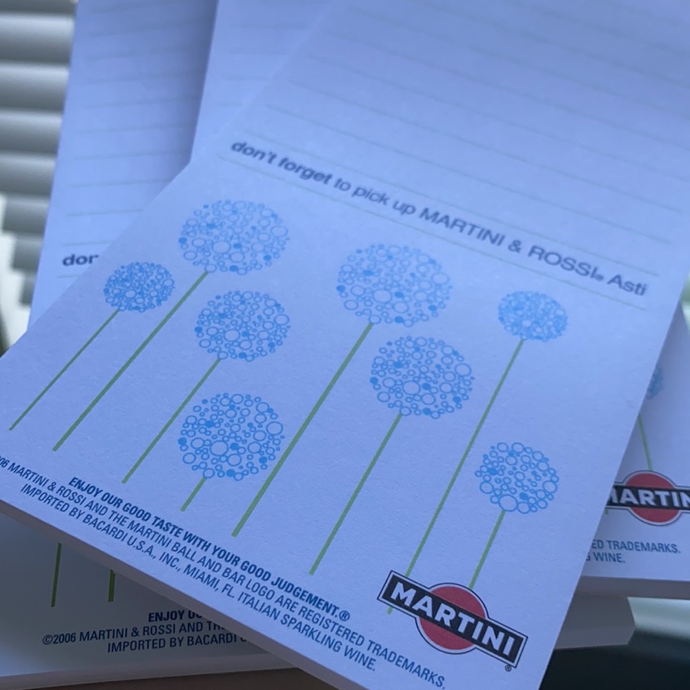 Martini Brand Paper (pack of 3) 🍸🍸🍸